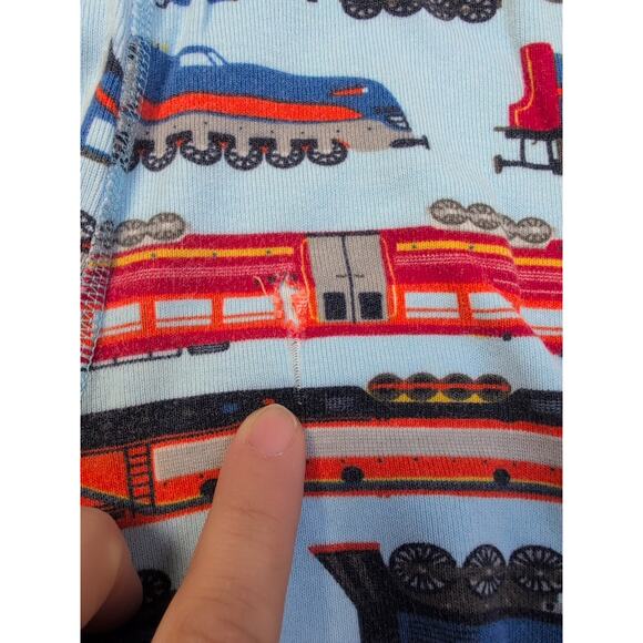 8 Hanna Andersson Blue Train Long John Pajamas - Picture 9 of 9